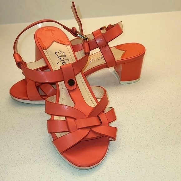 SALMON pink sandals Elcherry - Picture 1 of 10